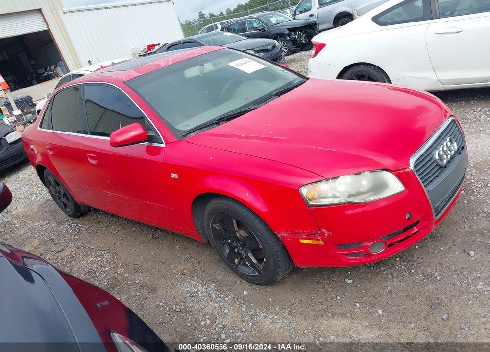 2006 AUDI A4 2.0T VIN: WAUAF78E76A282360