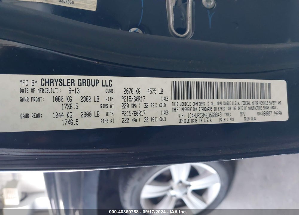 2014 JEEP PATRIOT LIMITED VIN: 1C4NJRCB4ED569843