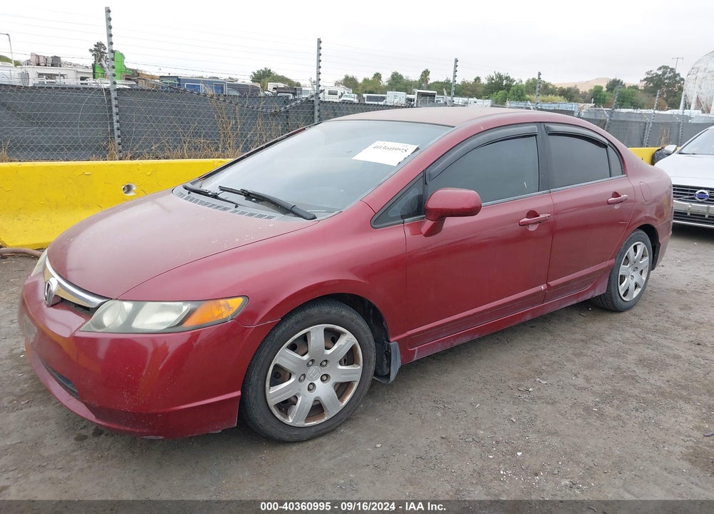 2007 HONDA CIVIC LX VIN: 1HGFA15567L105976
