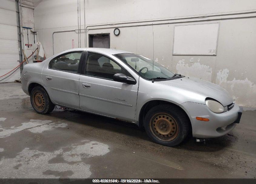 2001 PLYMOUTH NEON HIGHLINE VIN: 1P3ES46C71D163568