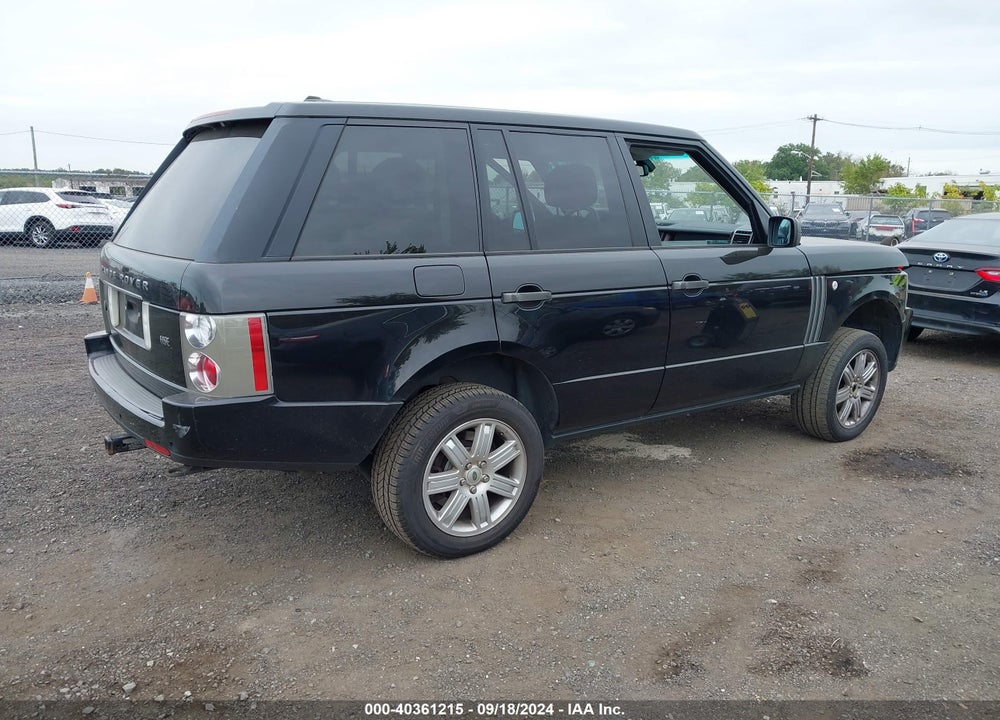 2008 LAND ROVER RANGE ROVER HSE VIN: SALME15458A286995