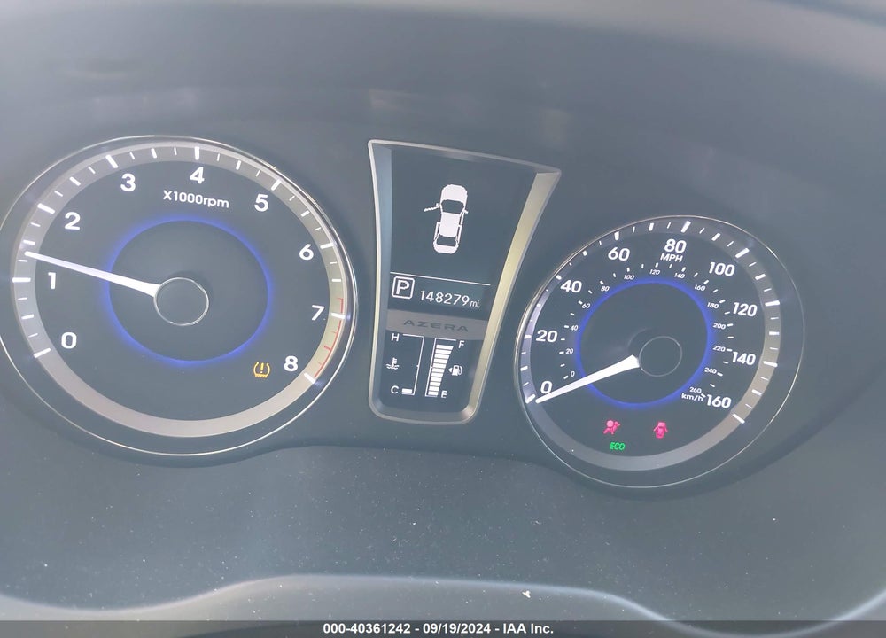 2013 HYUNDAI AZERA VIN: KMHFH4JG2DA249207