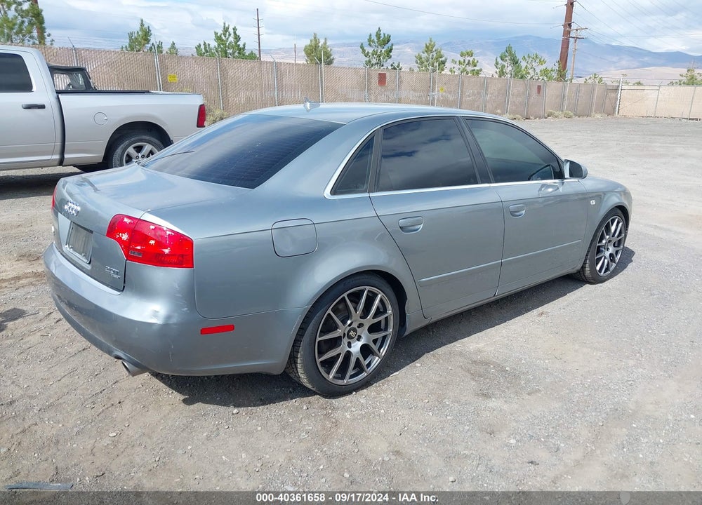 2007 AUDI A4 2.0T VIN: WAUDF78E57A190517