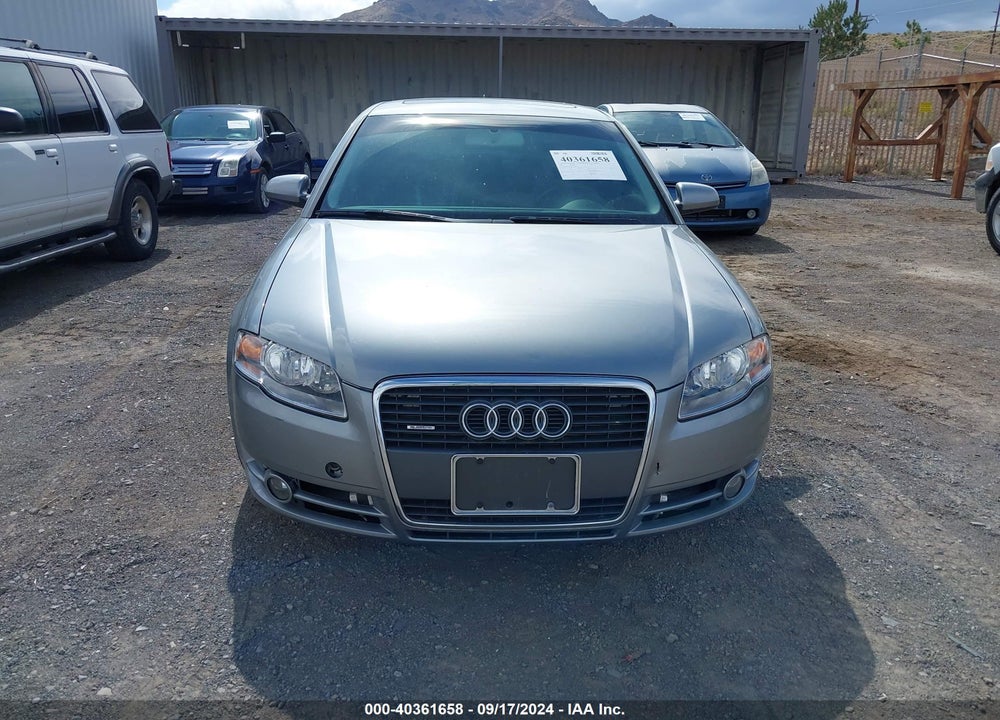 2007 AUDI A4 2.0T VIN: WAUDF78E57A190517