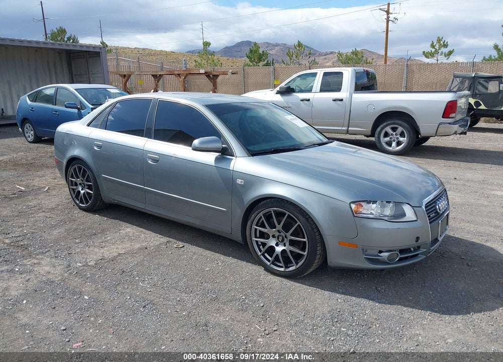 2007 AUDI A4 2.0T VIN: WAUDF78E57A190517