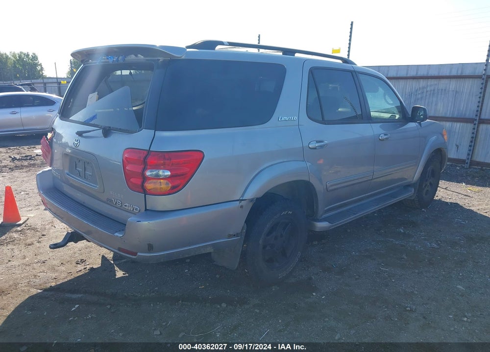 2001 TOYOTA SEQUOIA LIMITED V8 VIN: 5TDBT48A51S033451