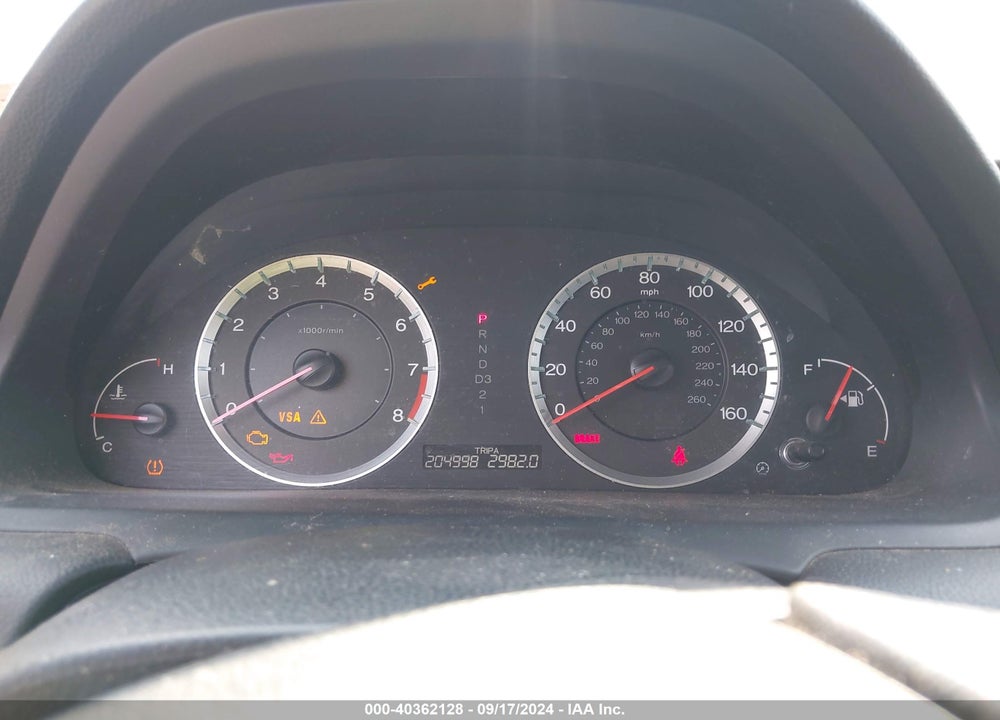 2009 HONDA ACCORD 2.4 EX-L VIN: 1HGCS12859A004148