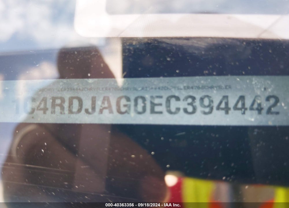 2014 DODGE DURANGO SXT VIN: 1C4RDJAG0EC394442