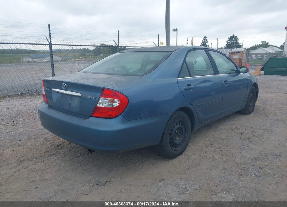 2004 TOYOTA CAMRY LE VIN: 4T1BE32K14U802657