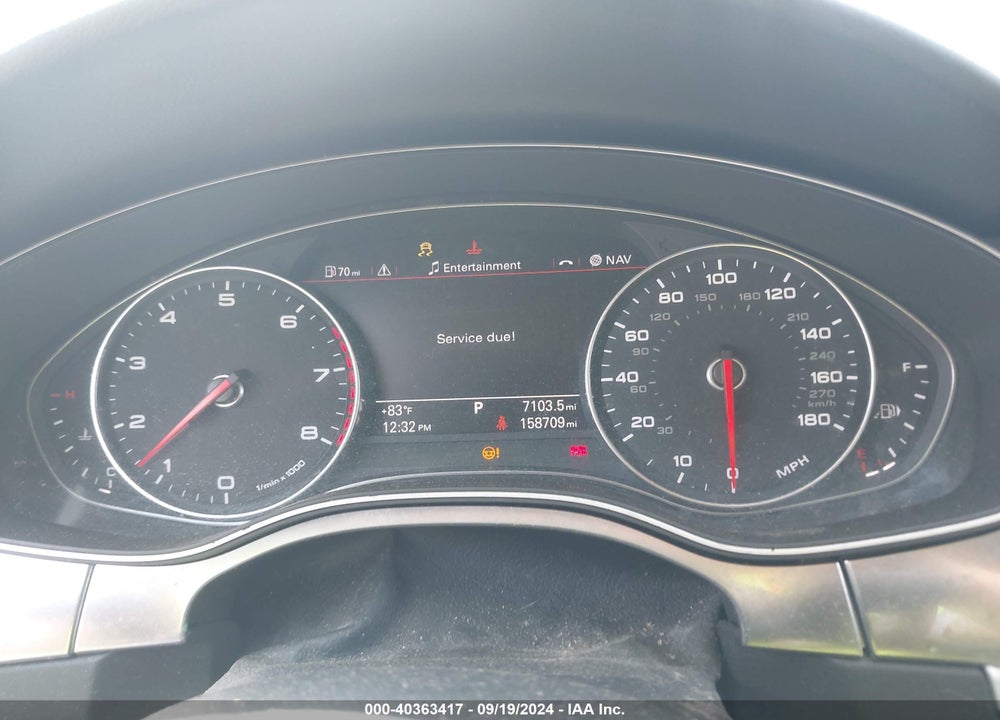 2012 AUDI A6 3.0 PREMIUM VIN: WAUGGAFC2CN039792