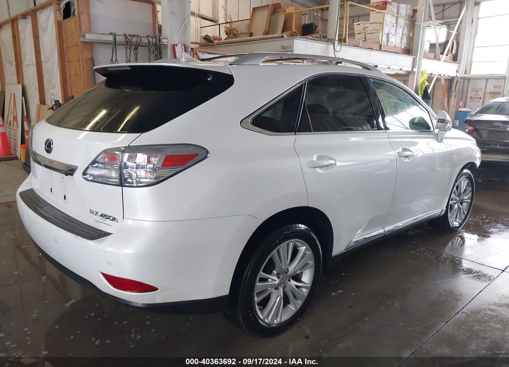 2012 LEXUS RX 450H VIN: JTJBC1BA7C2431940