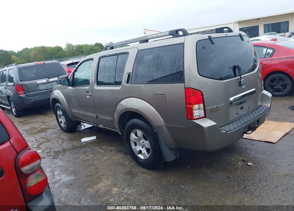 2005 NISSAN PATHFINDER XE VIN: 5N1AR18WX5C779157