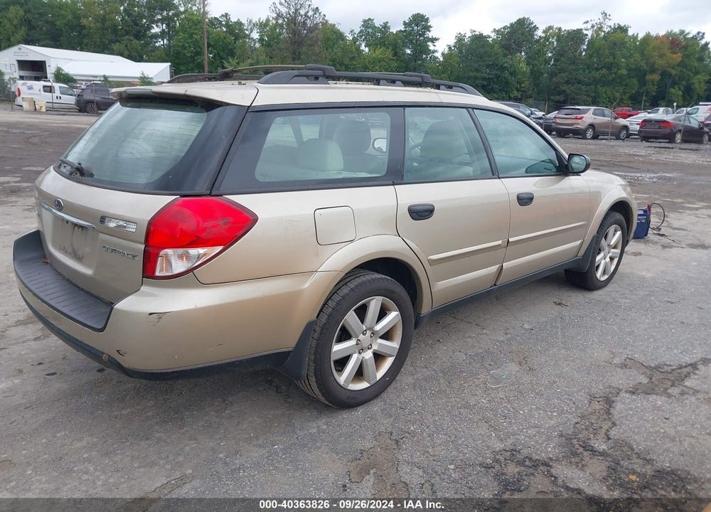 2009 SUBARU OUTBACK 2.5I VIN: 4S4BP61C597319345