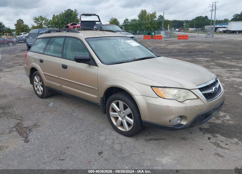 2009 SUBARU OUTBACK 2.5I VIN: 4S4BP61C597319345