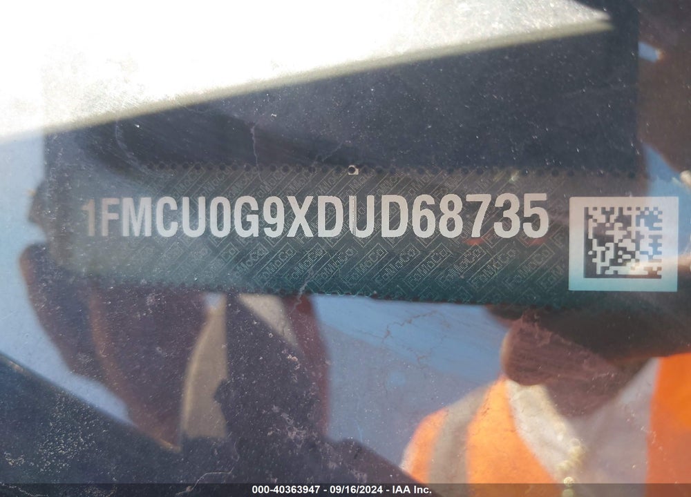2013 FORD ESCAPE SE VIN: 1FMCU0G9XDUD68735