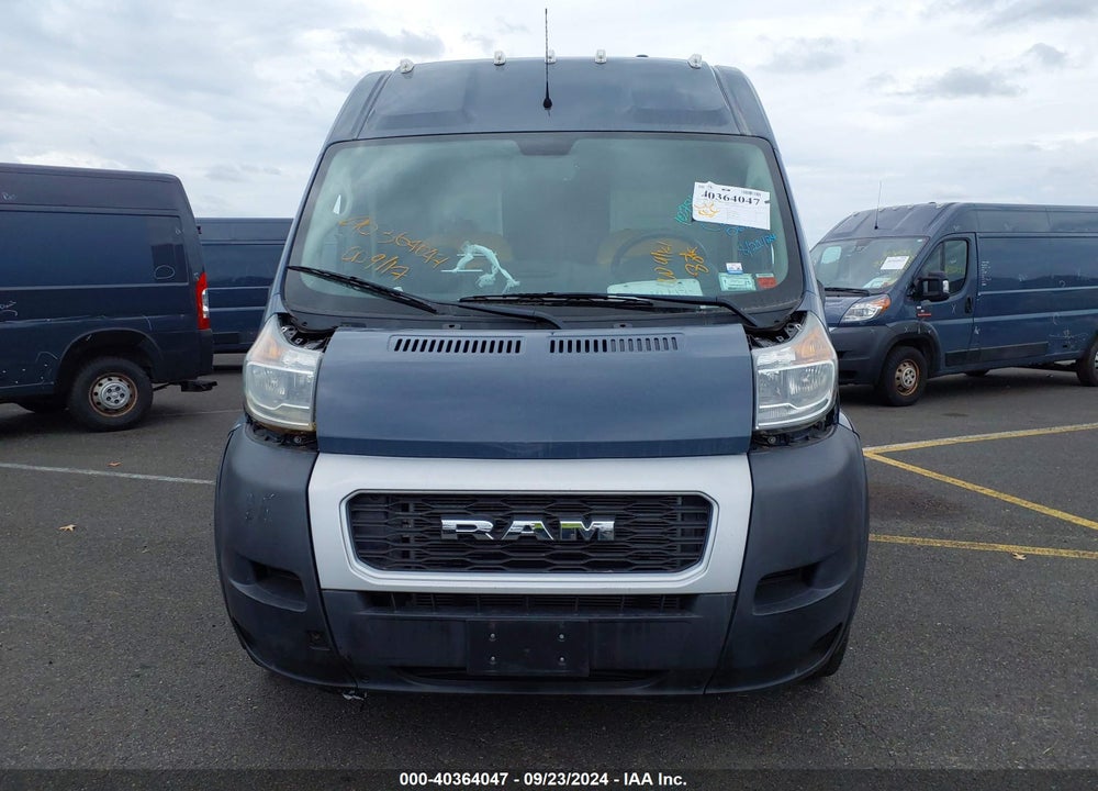 2019 RAM PROMASTER 2500 HIGH ROOF 159 WB VIN: 3C6TRVDG6KE520681
