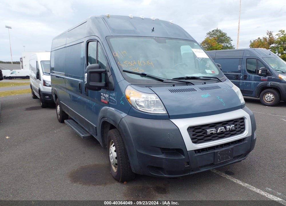 2019 RAM PROMASTER 2500 HIGH ROOF 159 WB VIN: 3C6TRVDG4KE521652