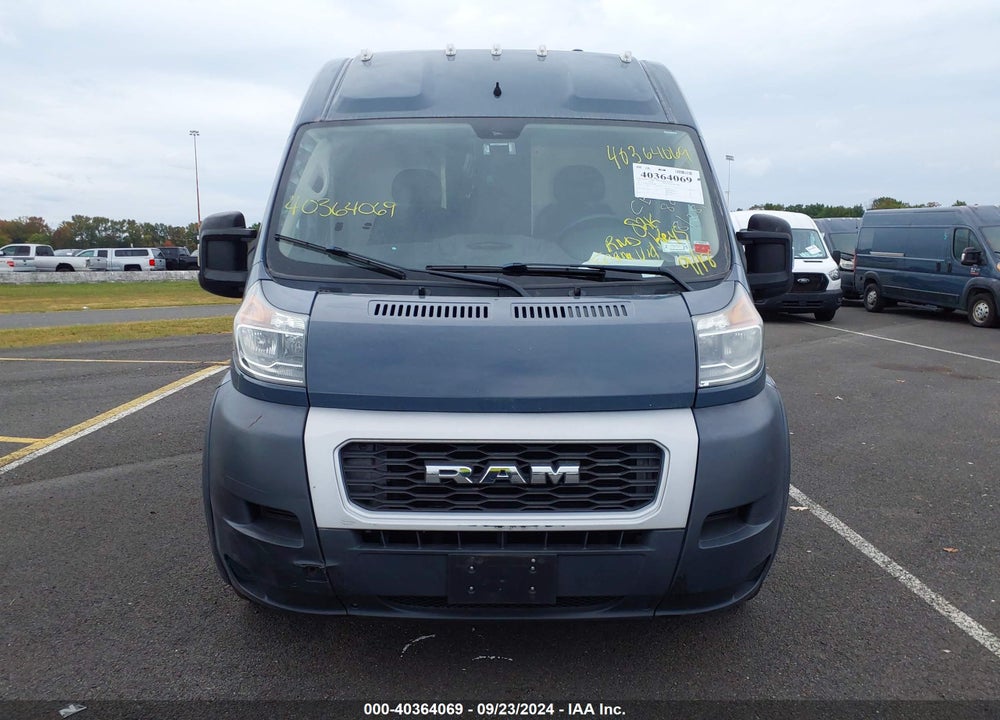 2019 RAM PROMASTER 2500 HIGH ROOF 159 WB VIN: 3C6TRVDG3KE518080