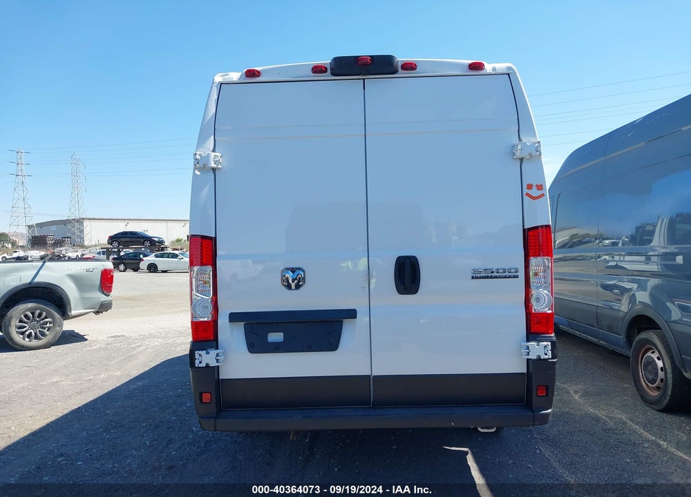 2023 RAM PROMASTER 3500 CARGO VAN HIGH ROOF 159 WB EXT VIN: 3C6MRVJG8PE512808