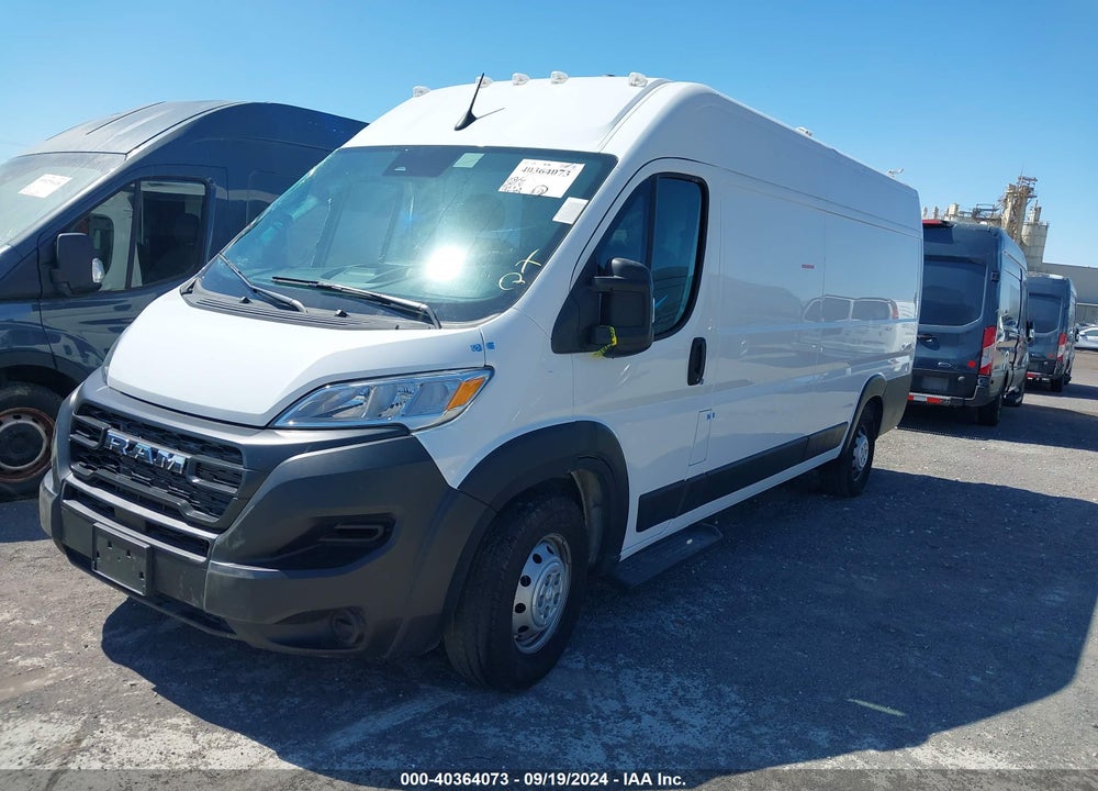 2023 RAM PROMASTER 3500 CARGO VAN HIGH ROOF 159 WB EXT VIN: 3C6MRVJG8PE512808