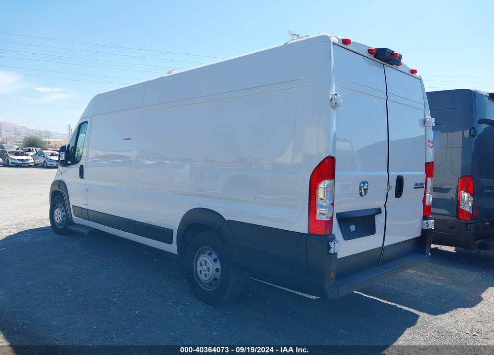 2023 RAM PROMASTER 3500 CARGO VAN HIGH ROOF 159 WB EXT VIN: 3C6MRVJG8PE512808
