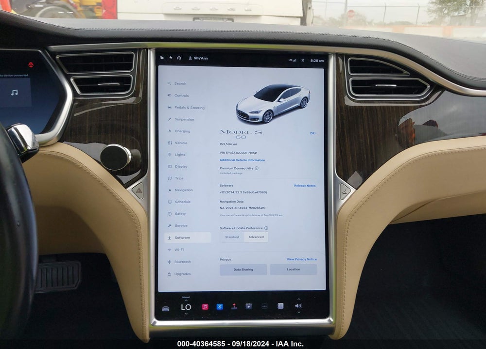 2013 TESLA MODEL S VIN: 5YJSA1CG9DFP11241