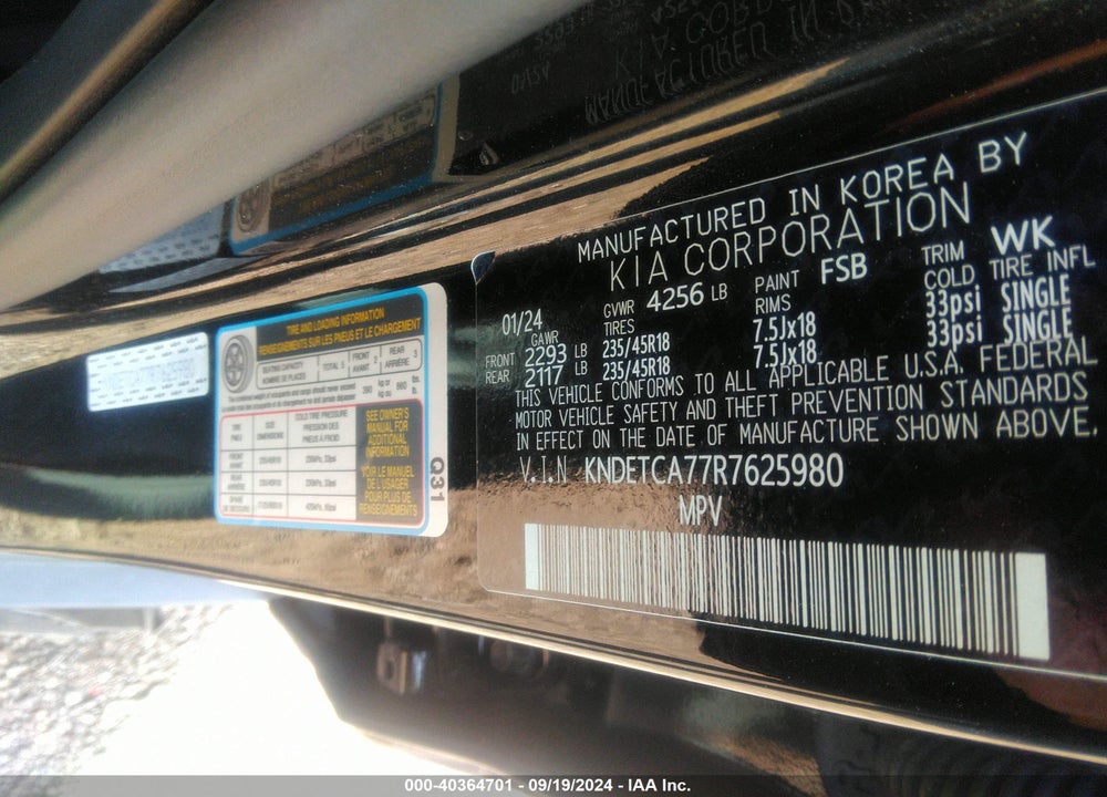 2024 KIA SELTOS SX TURBO VIN: KNDETCA77R7625980