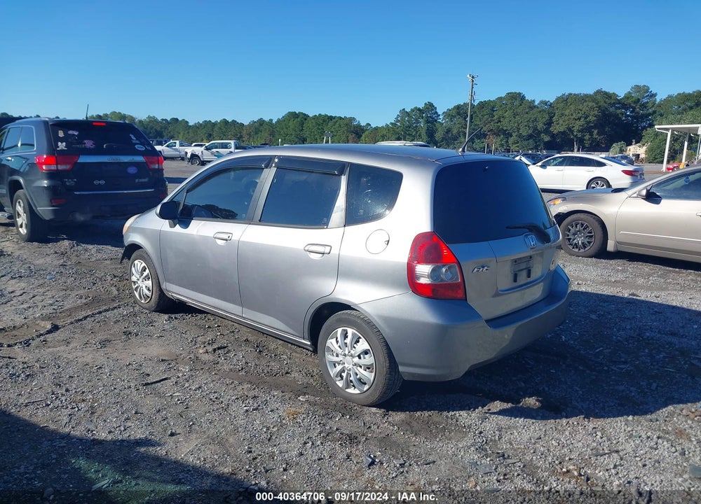 2007 HONDA FIT VIN: JHMGD38467S036056