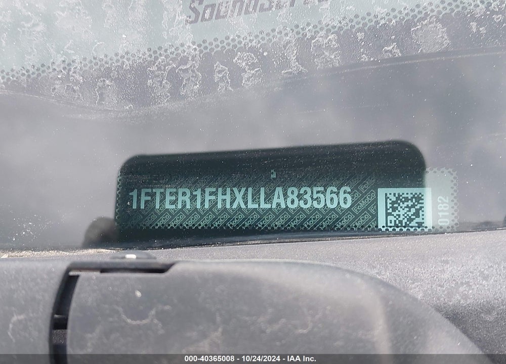 2020 FORD RANGER XLT VIN: 1FTER1FHXLLA83566
