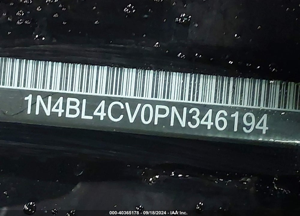 2023 NISSAN ALTIMA SR FWD VIN: 1N4BL4CV0PN346194
