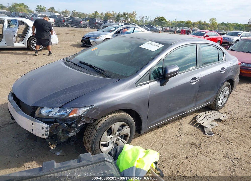 2014 HONDA CIVIC LX VIN: 19XFB2F5XEE006616