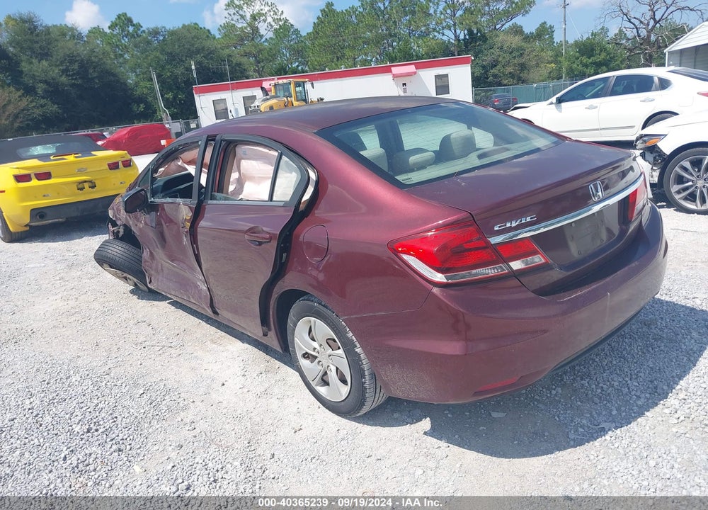 2013 HONDA CIVIC LX VIN: 19XFB2F58DE273560