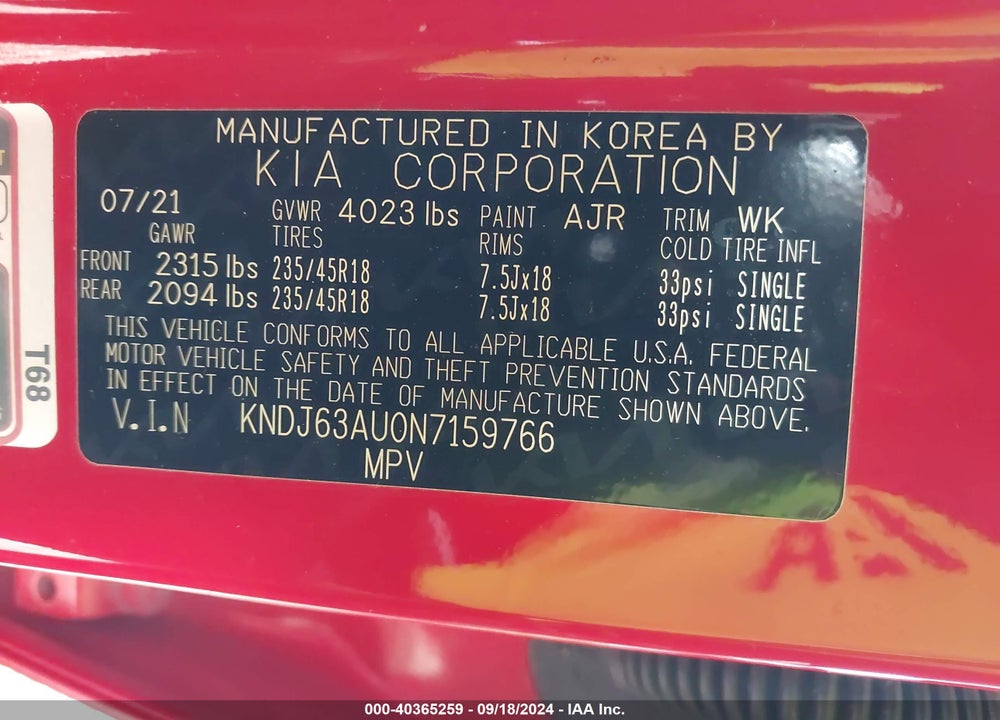 2022 KIA SOUL GT LINE VIN: KNDJ63AU0N7159766