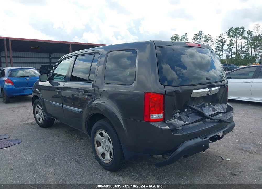 2012 HONDA PILOT LX VIN: 5FNYF3H21CB002208