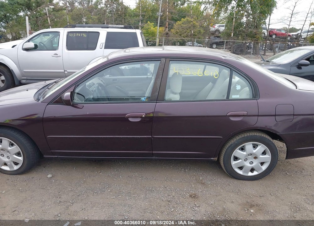 2001 HONDA CIVIC EX VIN: 2HGES26761H500467
