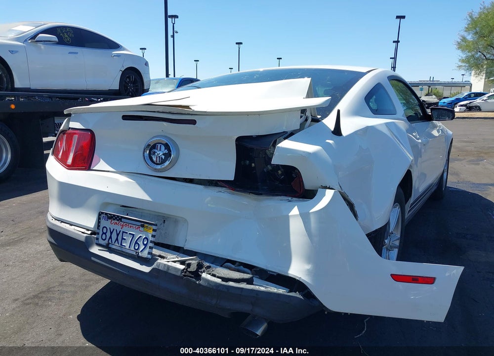 2012 FORD MUSTANG V6 VIN: 1ZVBP8AM4C5282071