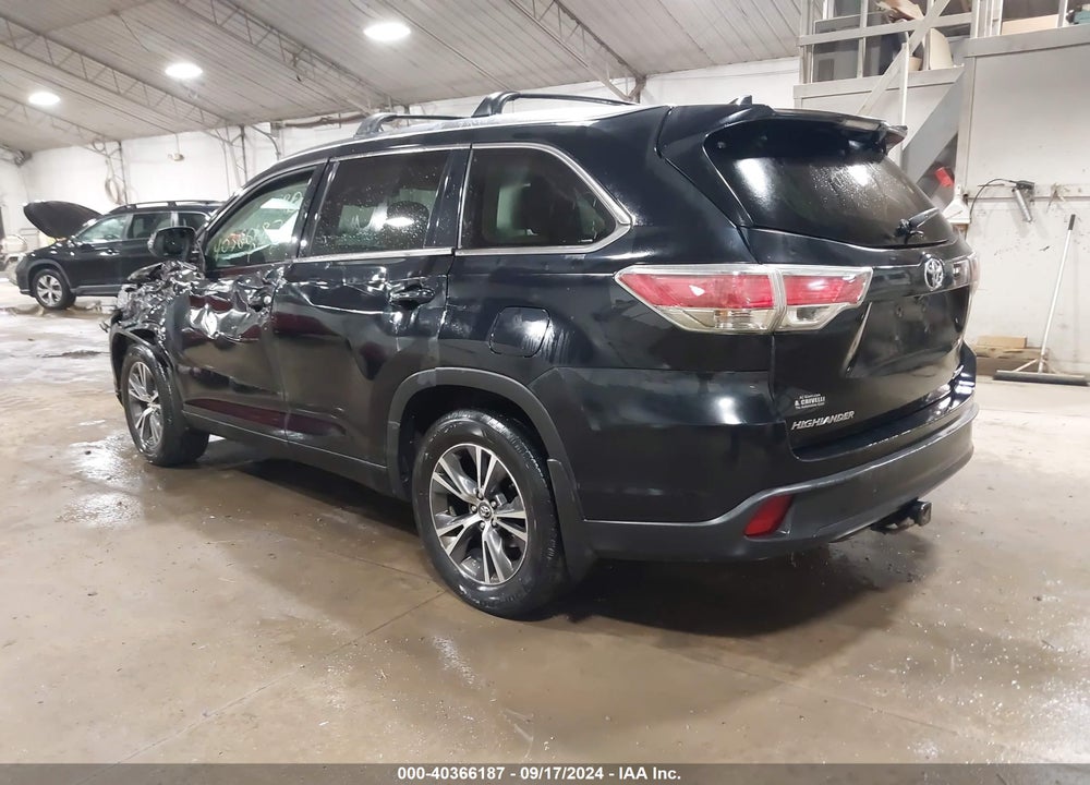 2016 TOYOTA HIGHLANDER XLE V6 VIN: 5TDJKRFH0GS500490