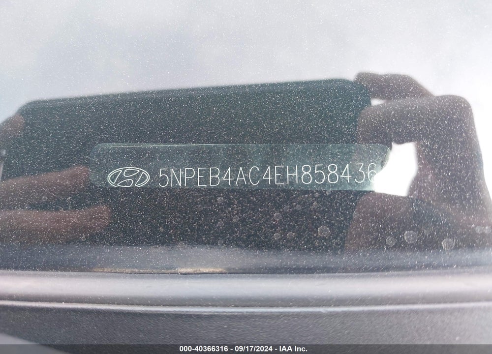 2014 HYUNDAI SONATA GLS VIN: 5NPEB4AC4EH858436