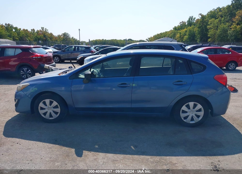 2015 SUBARU IMPREZA 2.0I VIN: JF1GPAA62F8299364