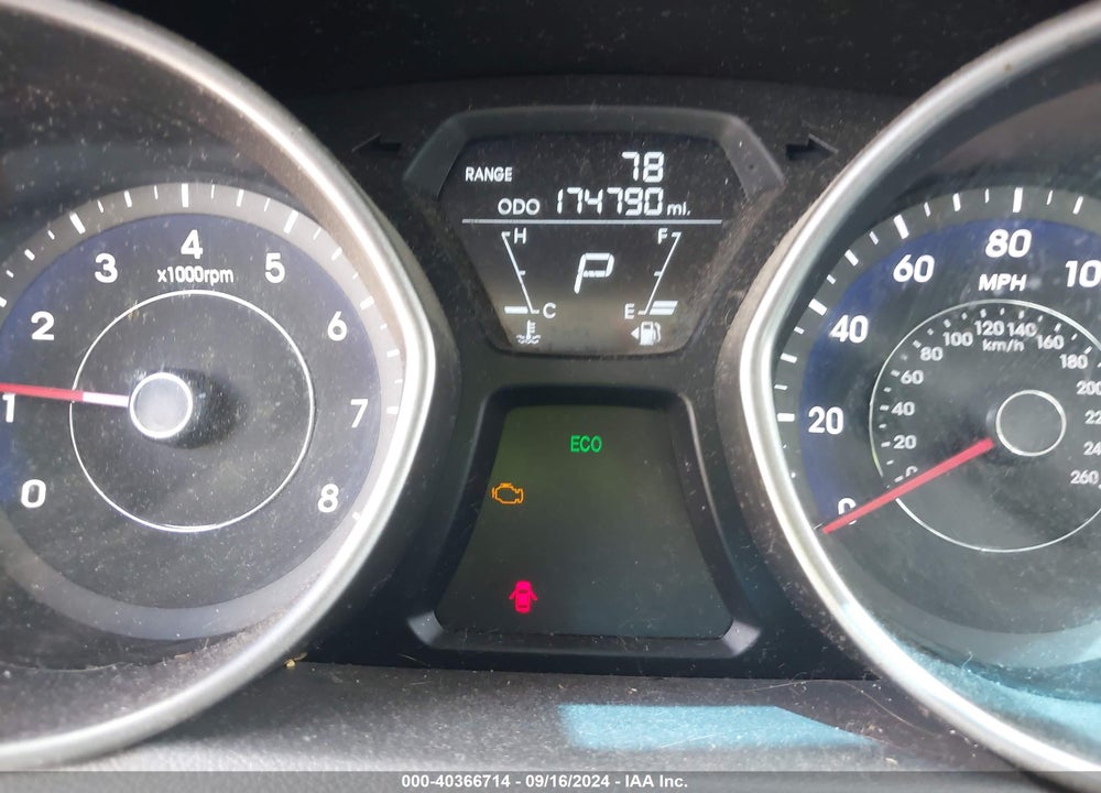 2012 HYUNDAI ELANTRA GLS VIN: 5NPDH4AE4CH074279
