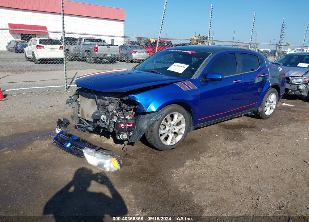 2012 DODGE AVENGER R/T VIN: 1C3CDZBGXCN291246