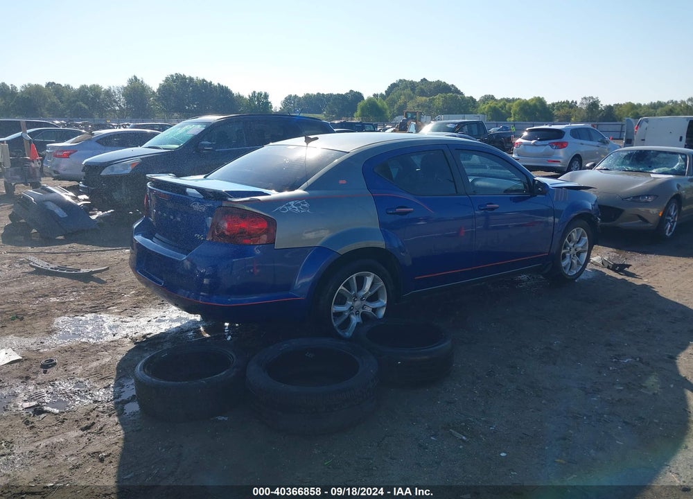 2012 DODGE AVENGER R/T VIN: 1C3CDZBGXCN291246