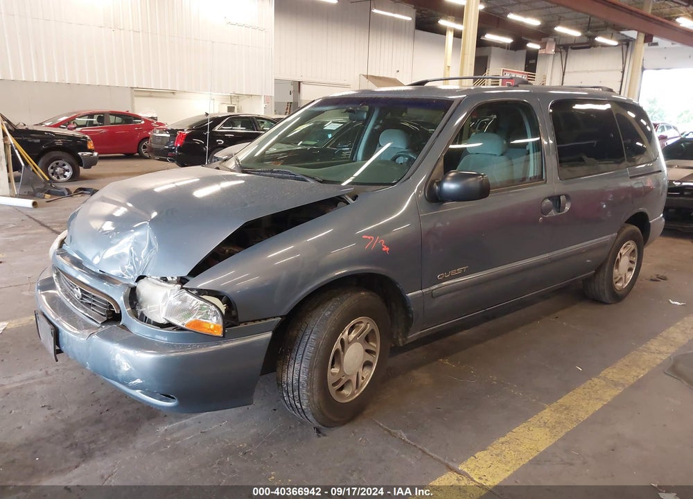 2000 NISSAN QUEST GLE/GXE/SE-CLOTH/SE-LEATHER VIN: 4N2XN11T7YD809575