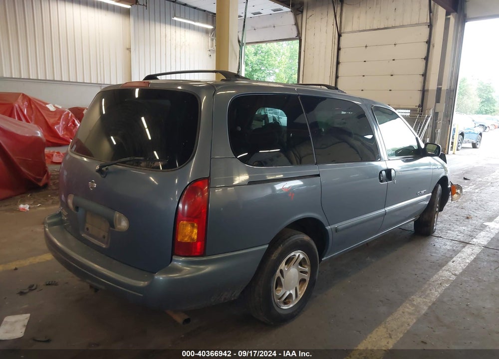 2000 NISSAN QUEST GLE/GXE/SE-CLOTH/SE-LEATHER VIN: 4N2XN11T7YD809575