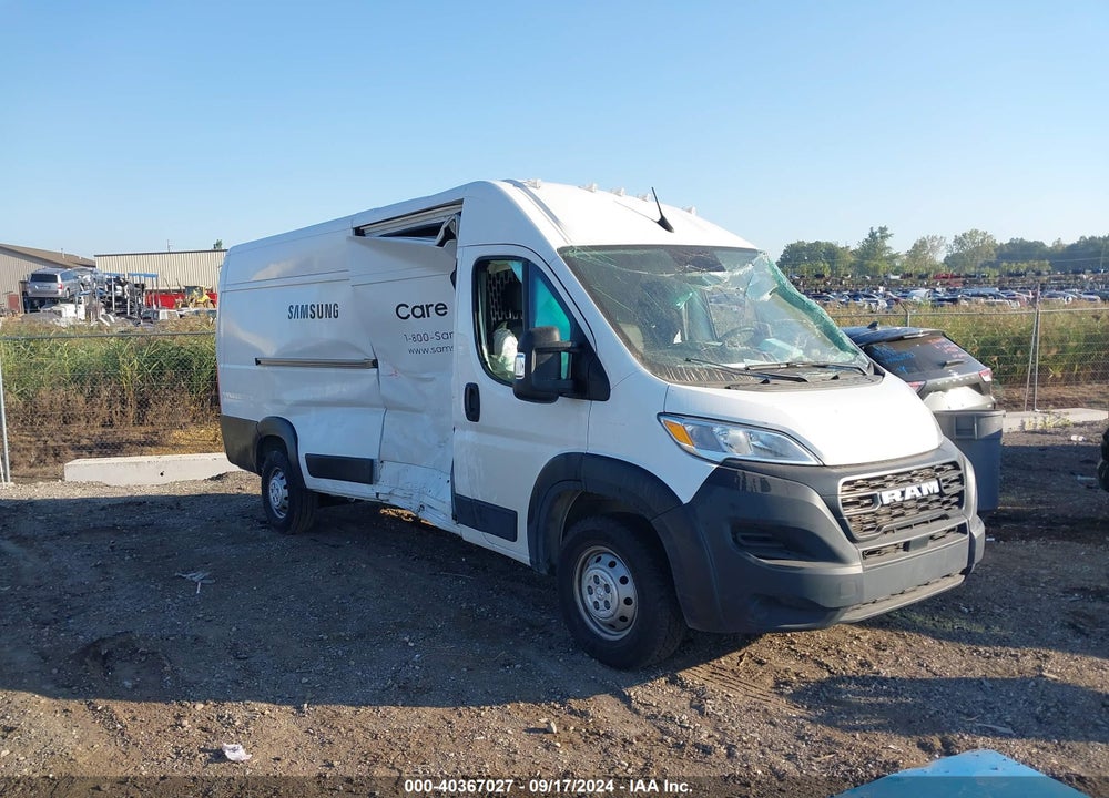 2023 RAM PROMASTER 3500 CARGO VAN HIGH ROOF 159 WB EXT VIN: 3C6MRVJG7PE570683
