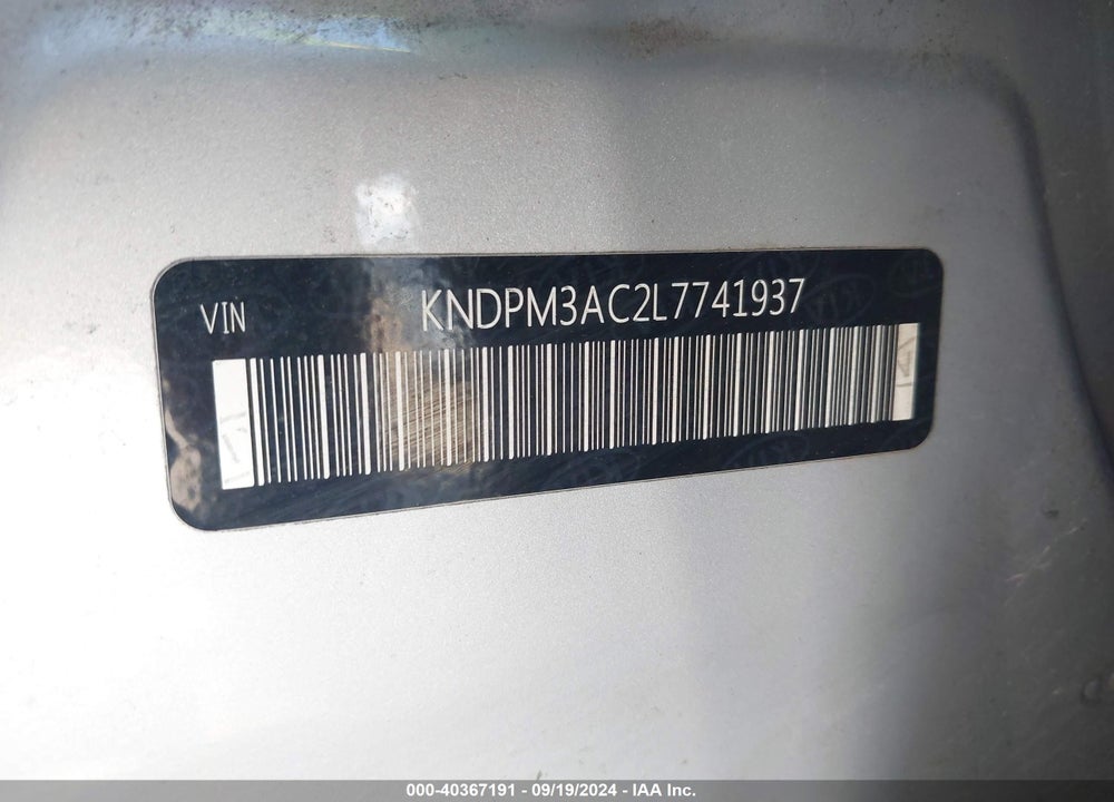 2020 KIA SPORTAGE LX VIN: KNDPM3AC2L7741937