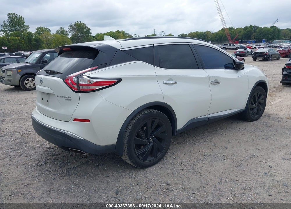 2017 NISSAN MURANO PLATINUM VIN: 5N1AZ2MH3HN148787