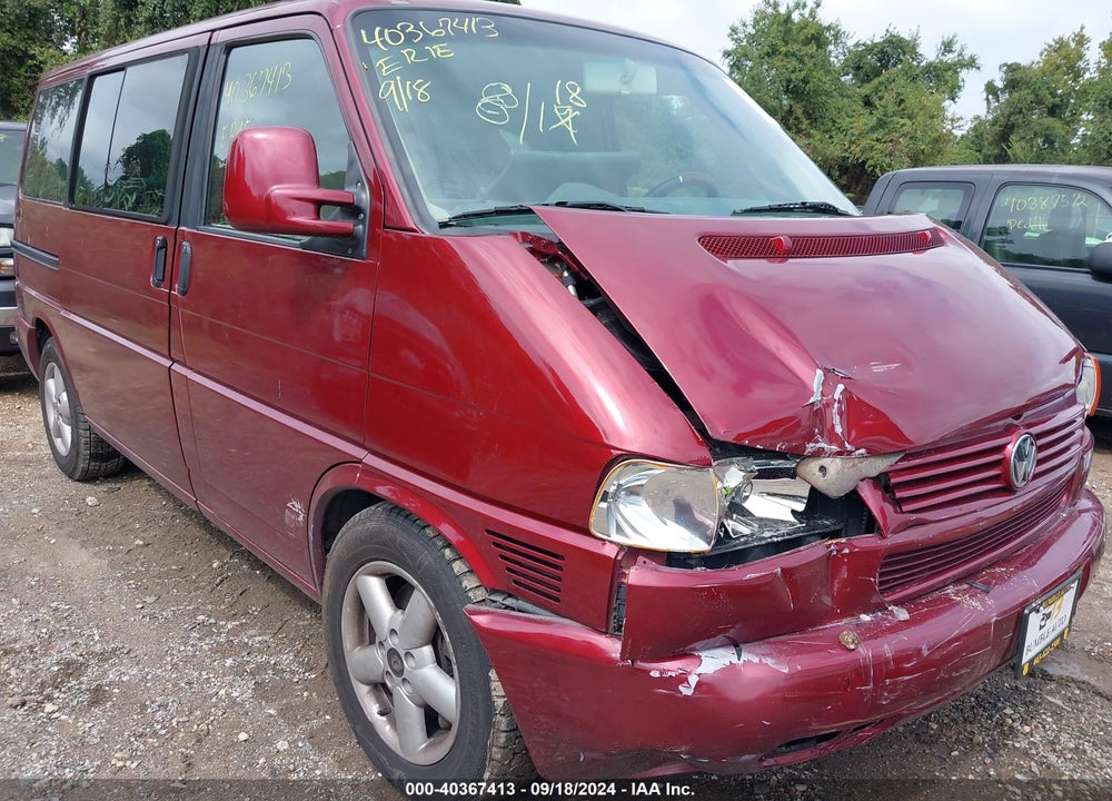 2002 VOLKSWAGEN EUROVAN GLS VIN: WV2KB47012H031974