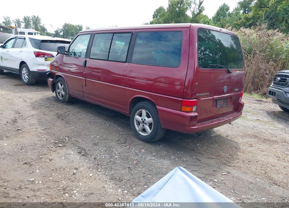 2002 VOLKSWAGEN EUROVAN GLS VIN: WV2KB47012H031974