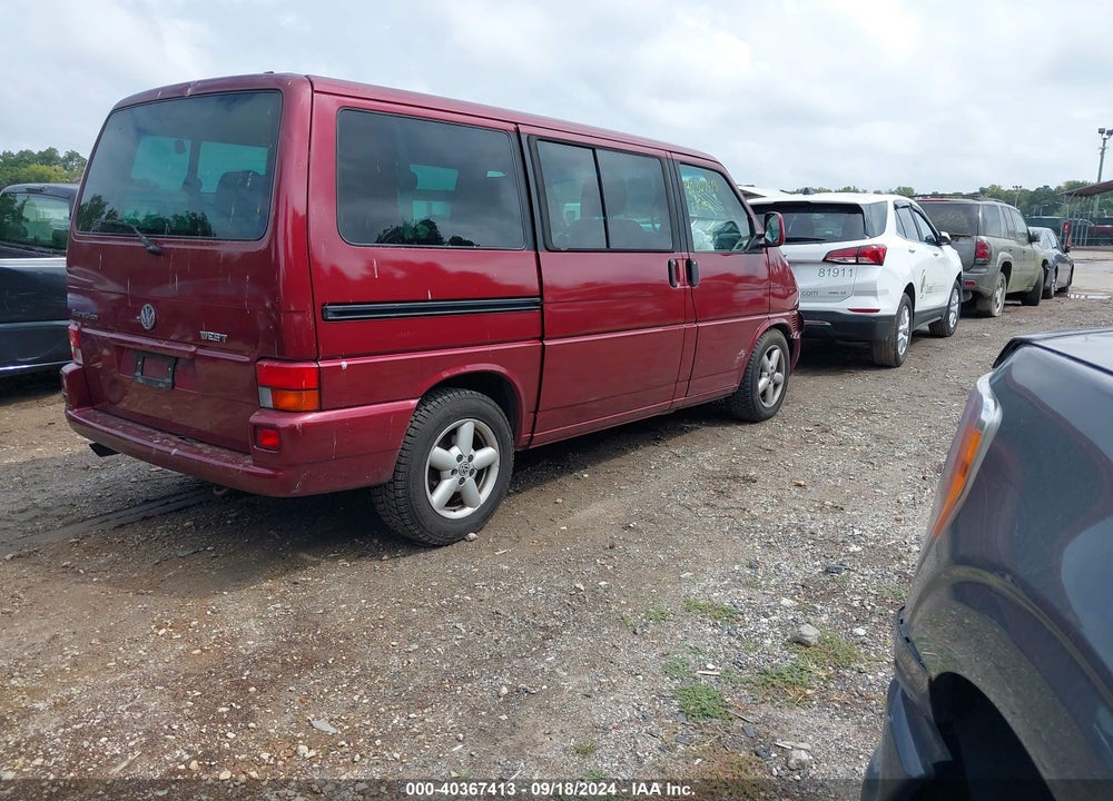 2002 VOLKSWAGEN EUROVAN GLS VIN: WV2KB47012H031974